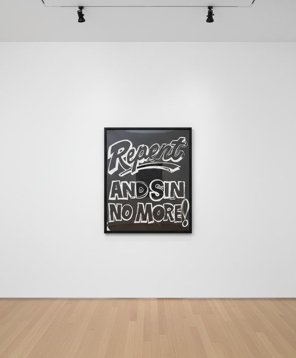 Andy Warhol - Repent and Sin No More Negative, 1986-6, Synthetic polymer and silkscreen ink on canvas