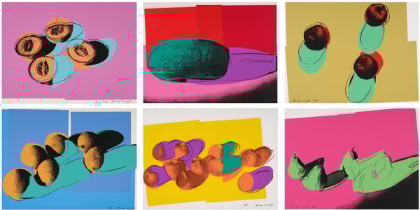 Andy Warhol - Space Fruit: Still Lifes F.S. II 198-203, 1979, The complete set of six screen prints in colors on Lenox Mus...