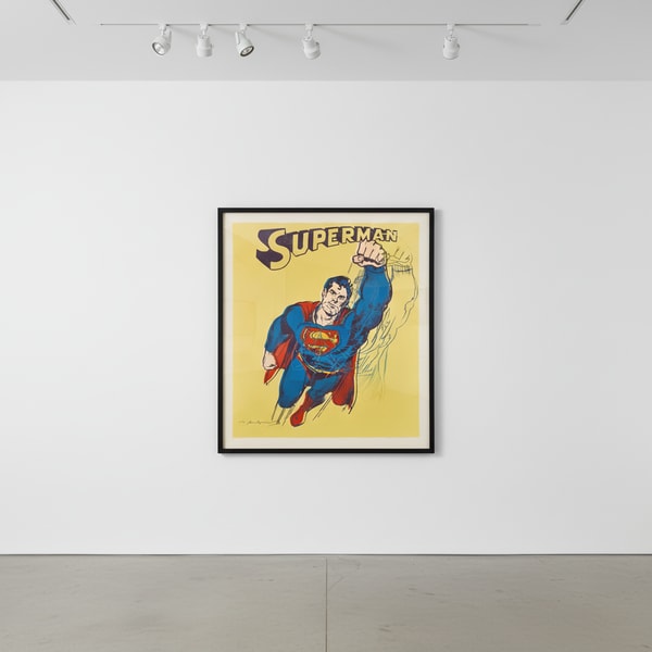 Andy Warhol - Superman Trial Proof TP 19/30 from Myths, 1981, Screen print in colors with diamond dust on Lenox Museum Board