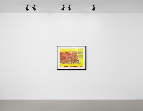 Andy Warhol - Train from Toy Paintings, 1983, Acrylic and silkscreen ink on canvas