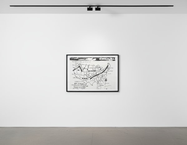 Andy Warhol - Weather Map Positive, 1985-86, Synthetic polymer paint and silkscreen ink on canvas