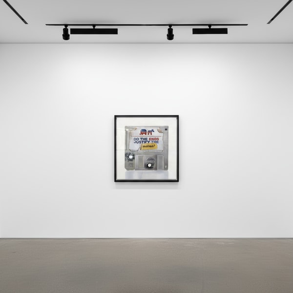 Arlo Sinclair - Ends Justify The Memes (3.5" Disk), 2025, Oil on canvas
1/1 Unique
Signed on verso + COA