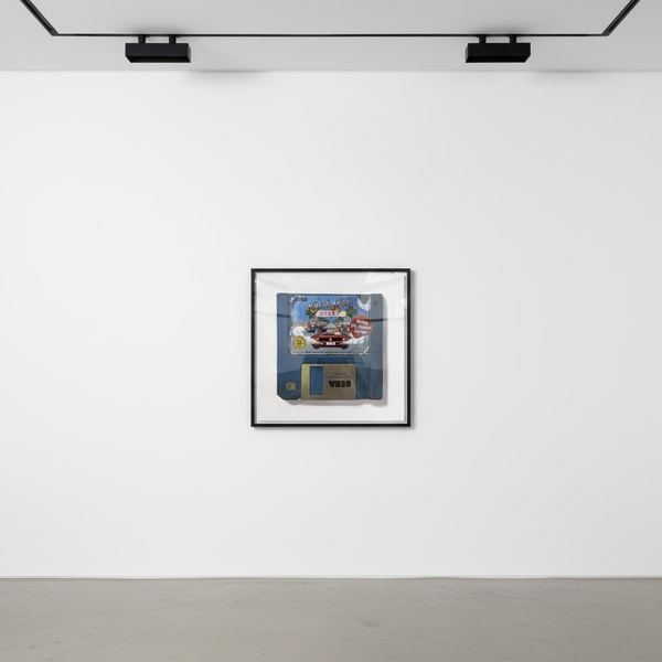 Arlo Sinclair - OutRun: Big Oil (3.5" Disk), 2025, Oil on canvas
1/1 Unique
Signed on verso + COA