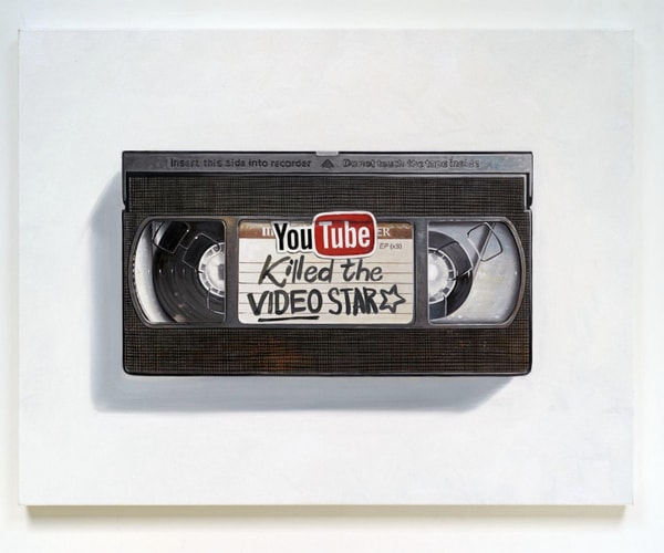 Arlo Sinclair - YouTube Killed The Video Star (VHS), 2025, Oil on canvas
Signed on verso + COA
1/1 Unique
