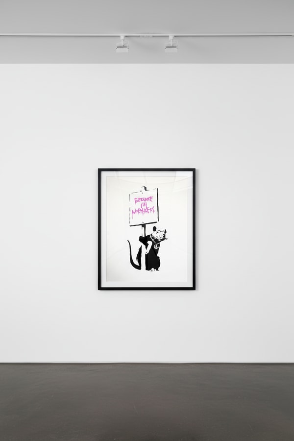 Banksy - Because I'm Worthless (Pink) (Unsigned), 2004, Screen print
