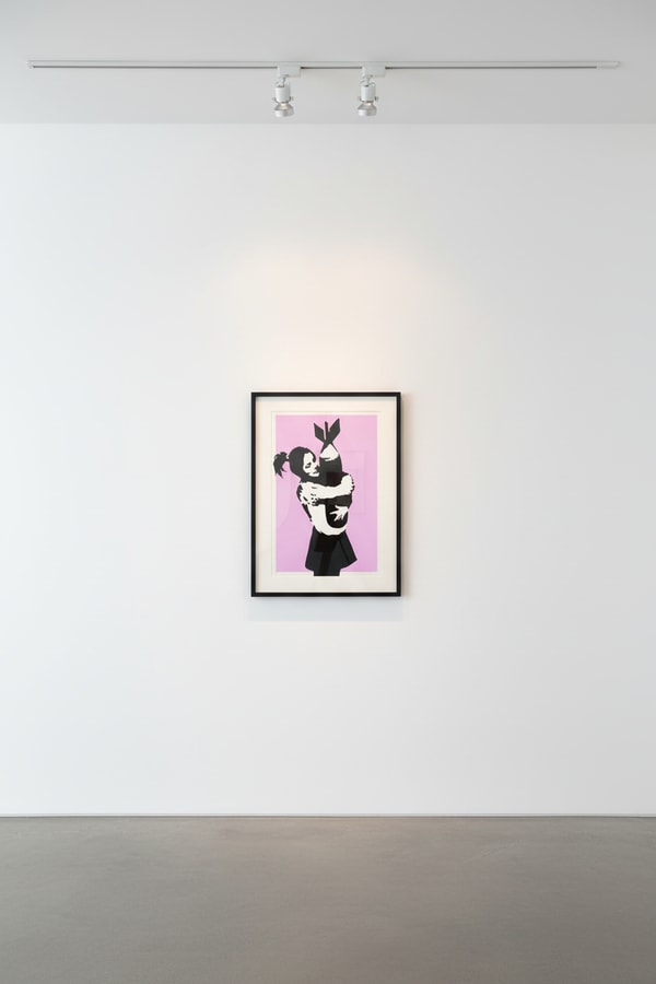 Banksy - Bomb Hugger  (Signed), 2003, Screen print
Signed and numbered