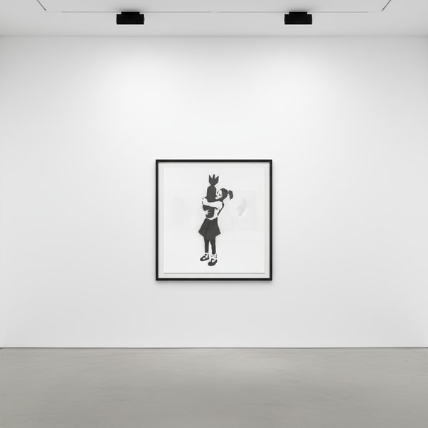 Banksy - Bomb Love, 2002, Spray paint on canvas