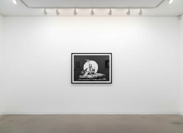 Banksy - Flag (Silver) (Unsigned), 2008, Screen print