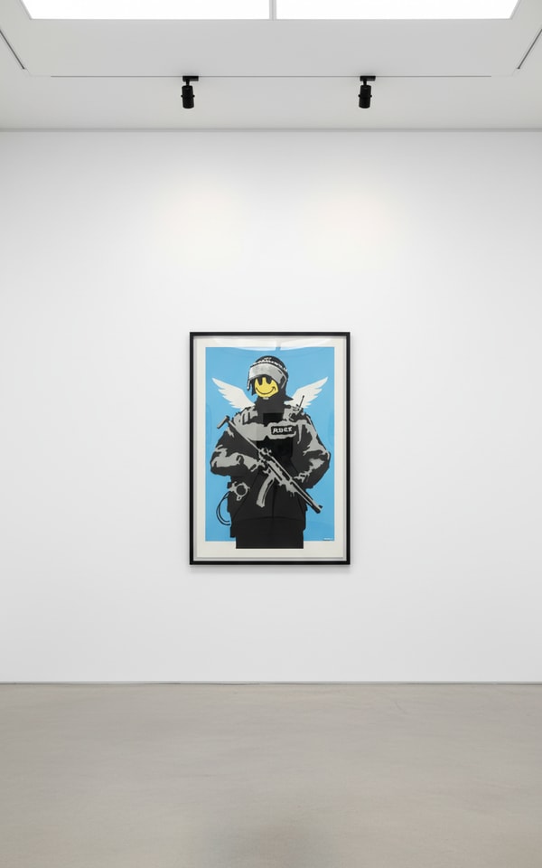 Banksy - Flying Copper (Signed), 2003, Screen print