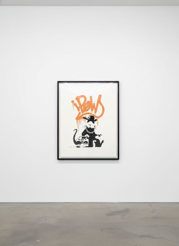 Banksy - Gangsta Rat (Orange) (Signed), 2004, Screen print