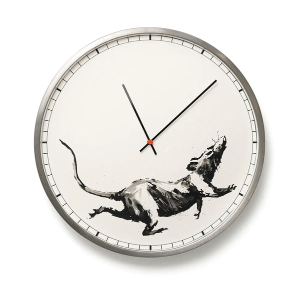 Banksy - GDP Banksy Clock, 2019, Hand screen printed timepiece
