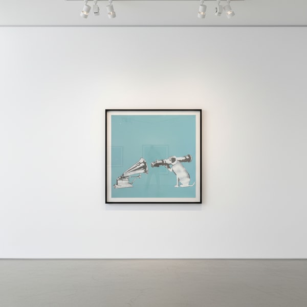 Banksy - HMV Dog, 2000, Spray paint and emulsion on canvas