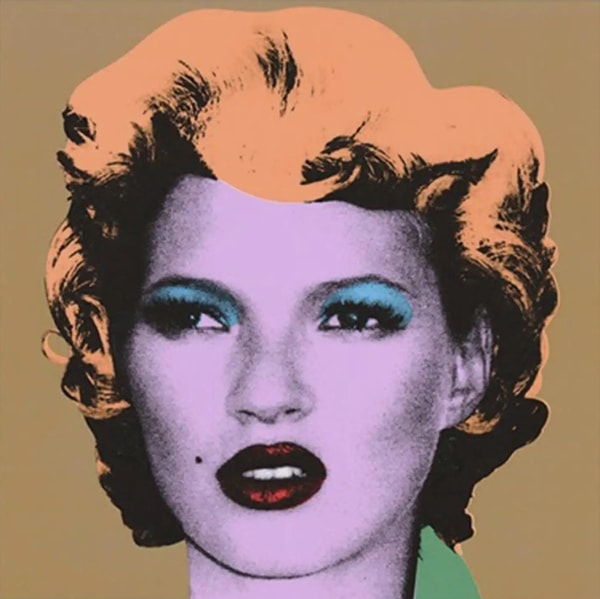 Banksy - Kate Moss Apricot/Gold, 2006, Screen print