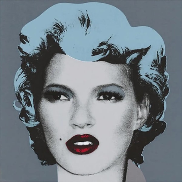 Banksy - Kate Moss Blue/Grey, 2006, Screen print