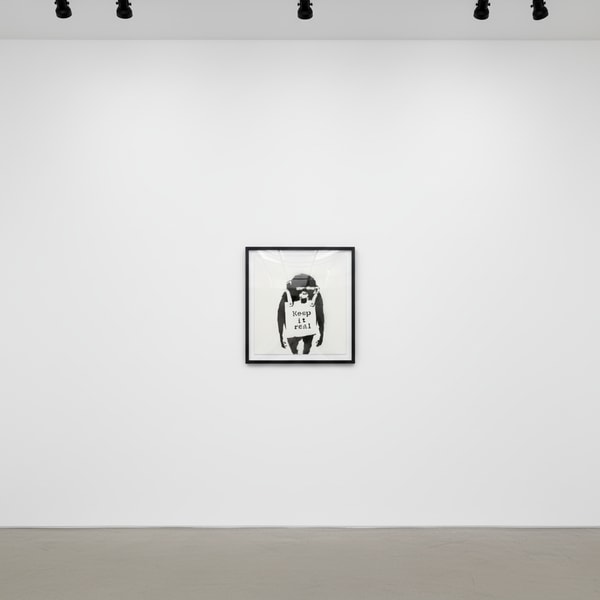 Banksy - Keep It Real, 2003, Spray paint on canvas