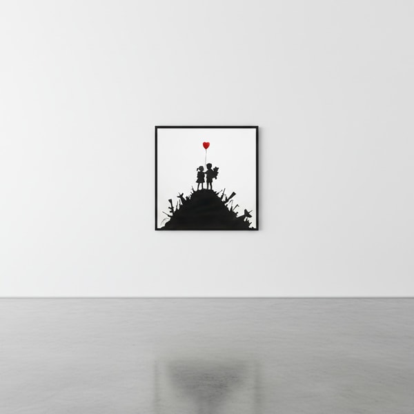 Banksy - Kids On Guns, 2003, Spray paint and acrylic on canvas
