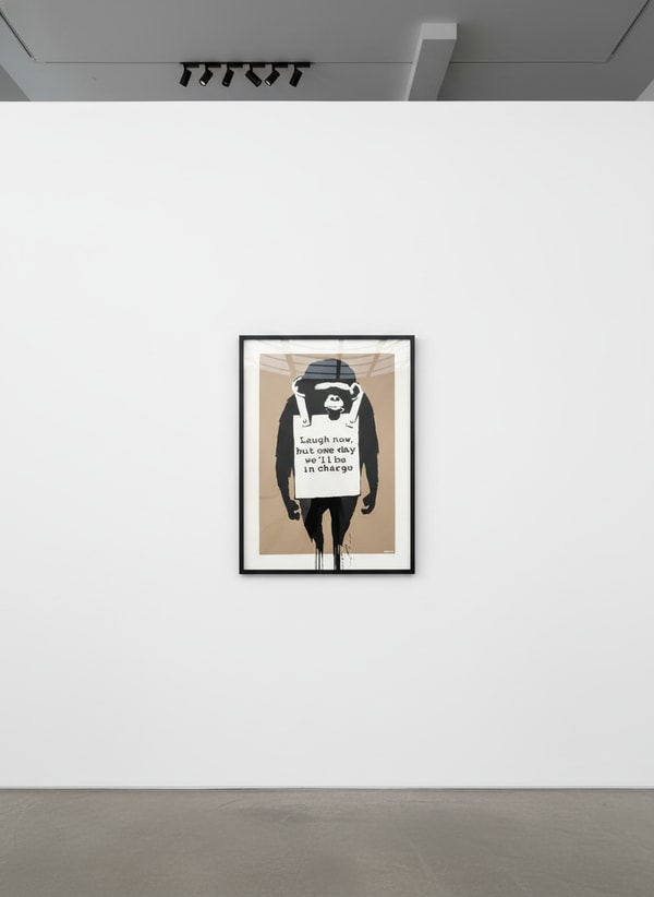 Banksy - Laugh Now Unsigned, 2003, Screen print