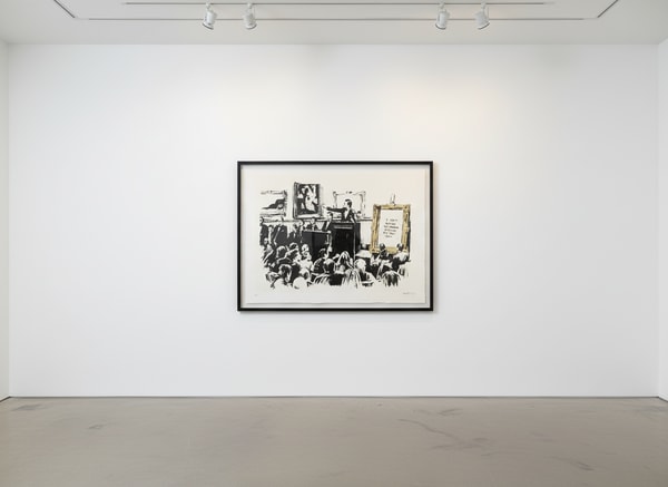 Banksy - Morons (LA Edition White) (Signed), 2007, Screen print