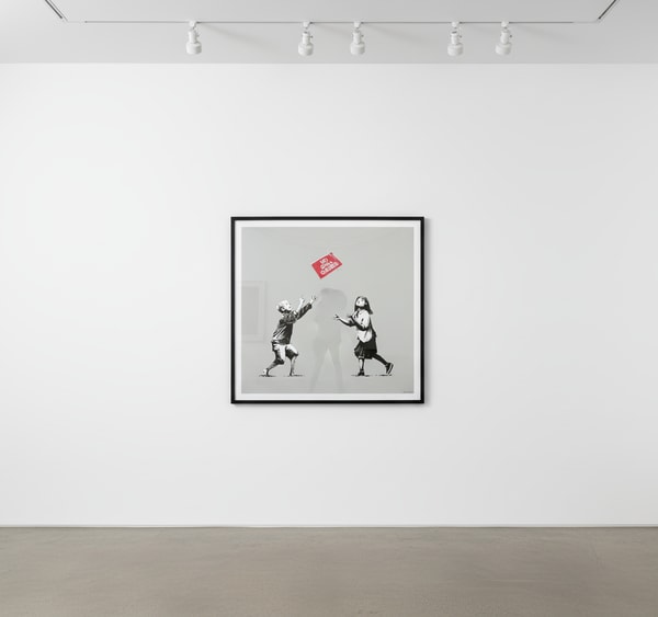 Banksy - No Ball Games Grey, 2009, Screen print
Signed and numbered