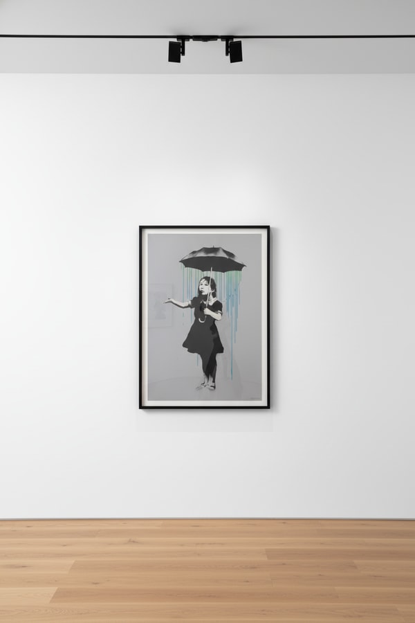 Banksy - Nola Umbrella Girl Blue Green, 2008, Screen print