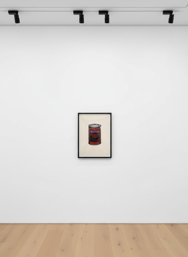 Banksy - Soup Can (Black, Orange, Pink) (Signed), 2005, Screen print