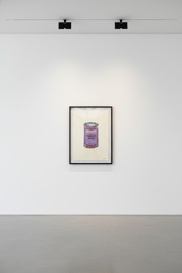 Banksy - Soup Can (Violet, Cherry, Beige) (Signed), 2005, Screen print