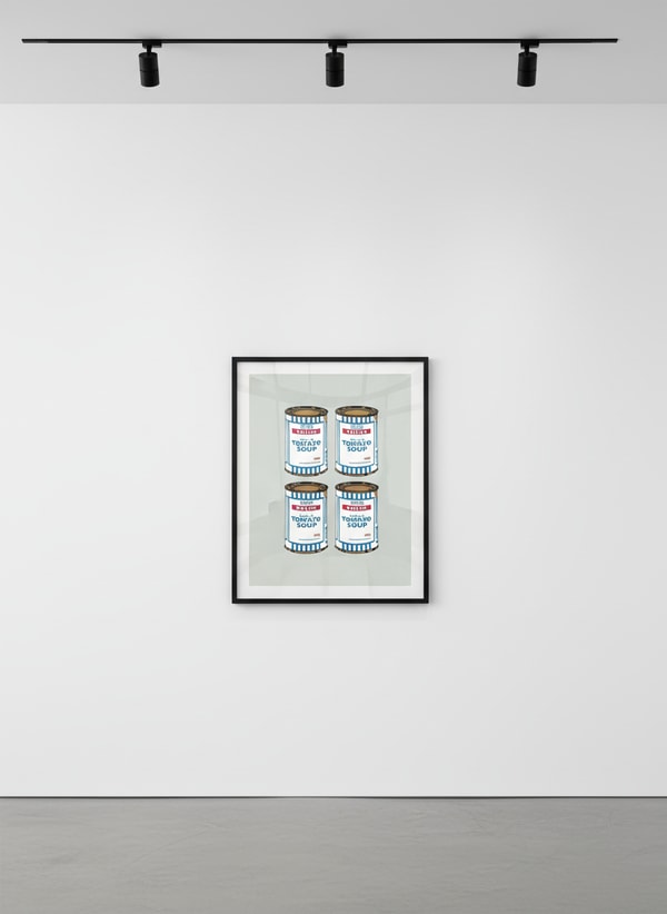 Banksy - Soup Cans Quad (Grey Paper) (Signed), 2006, Screen print