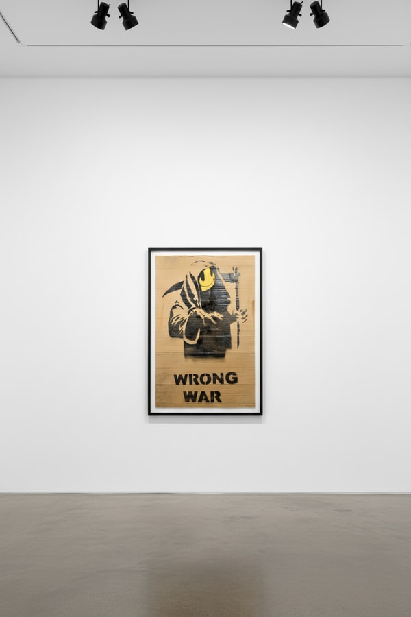 Banksy - Wrong War Cardboard (Grin Reaper), 2003, Spray paint on cardboard