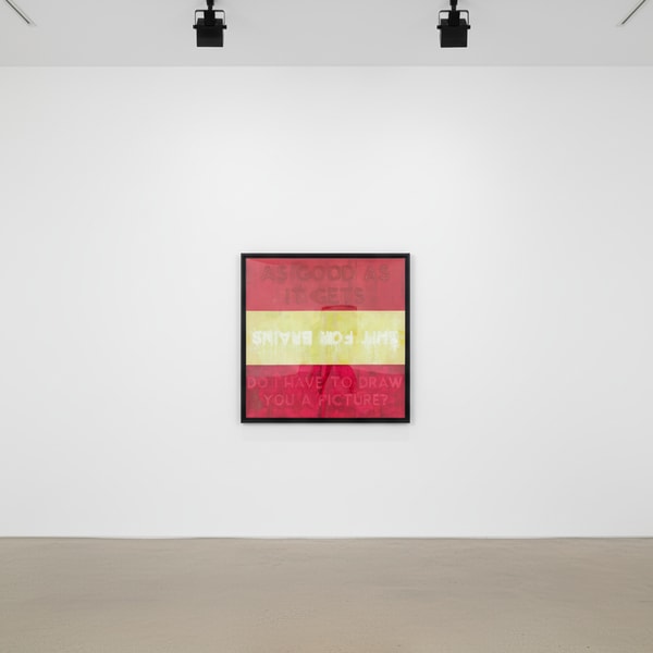 Mel Bochner - As Good as it Gets, 2021, Oil on handmade paper in three parts