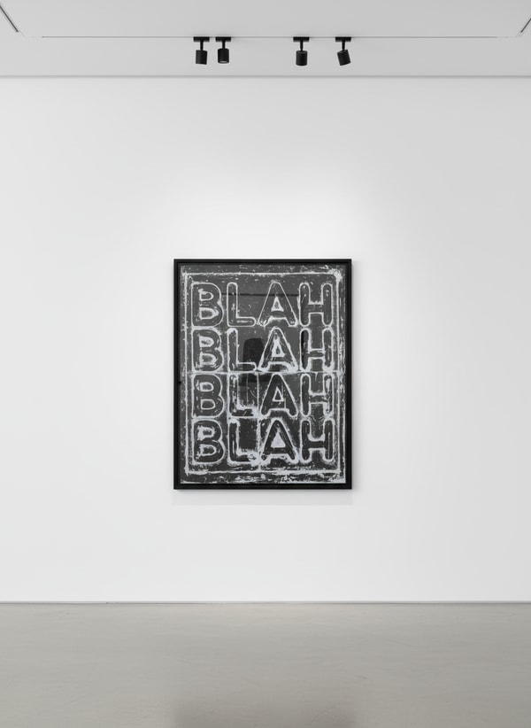 Mel Bochner - Blah Blah Blah (inverse), 2022, Silkscreen on Lanaquarelle paper