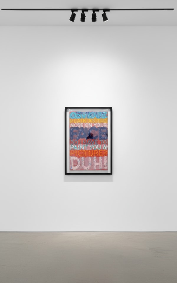 Mel Bochner - Obvious, 2022, Oil on velvet