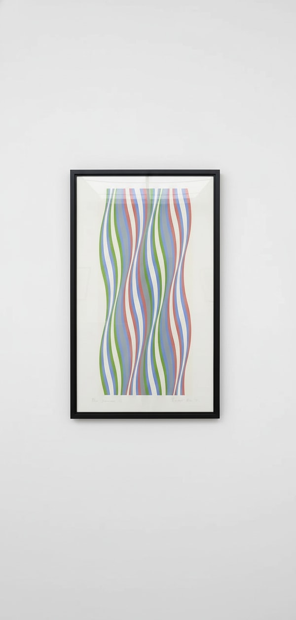 Bridget Riley - Blue Dominance, 1977, Screenprint