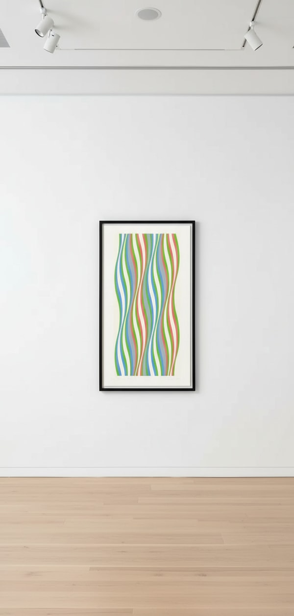 Bridget Riley - Green Dominance, 1977, Screenprint