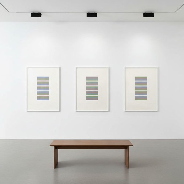 Bridget Riley - Intervals set of 3, 2021, Screen print