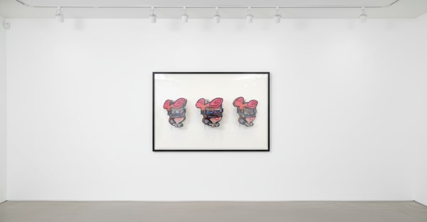 Connor Gottfried - Wilma, 2025, Laser cut acrylic, 7 color print, IPS panel, micro video player, Flintstones season 1