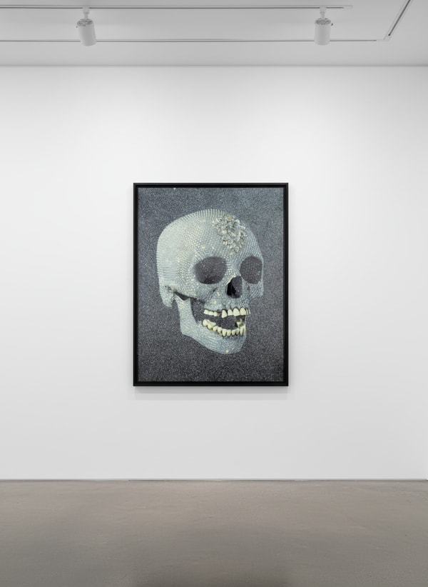 Damien Hirst - For The Love Of God, Laugh, 2007, Silkscreen print with glazes and diamond dust on paper
