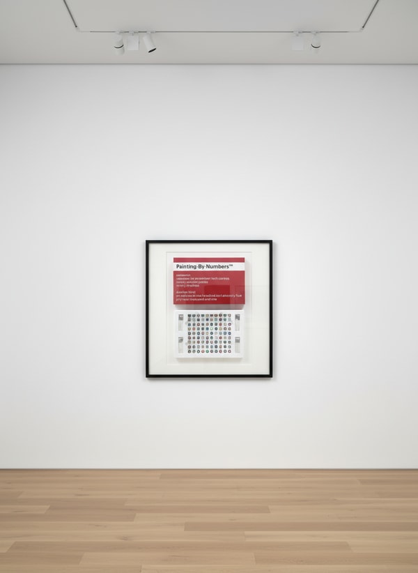 Damien Hirst - Painting by Numbers (red), 2001, Mixed media - framed in acrylic box