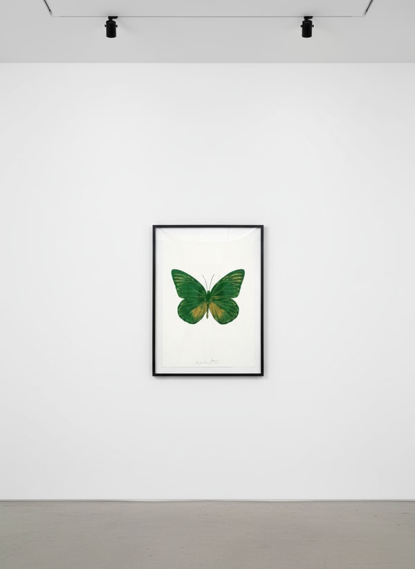 Damien Hirst - Souls I (Emerald Green , Oriental Gold), 2010, Two color foil block print