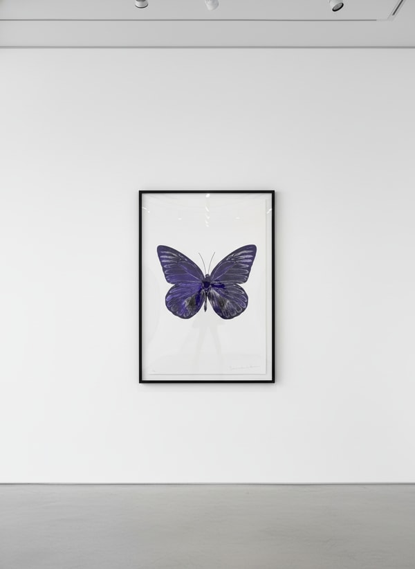 Damien Hirst - Souls I (Imperial Purple/Silver), 2010, Two color foil block print