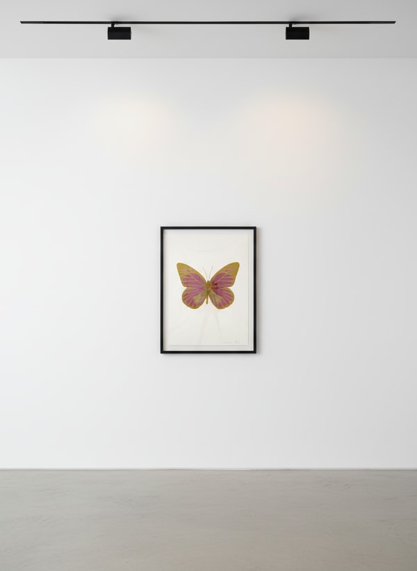 Damien Hirst - Souls I (Loganberry Pink/ Cool Gold/ Oriental Gold), 2010, Two color foil block print