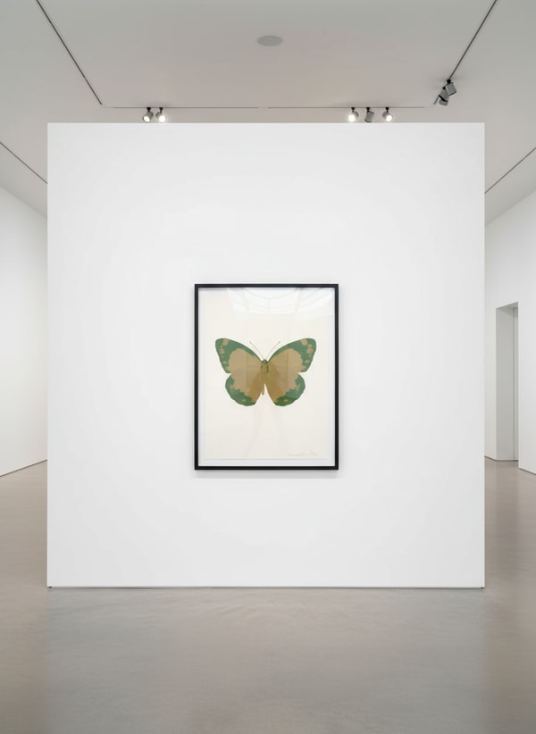 Damien Hirst - Souls II (Cool Gold , Leaf Green), 2010, Two color foil block print