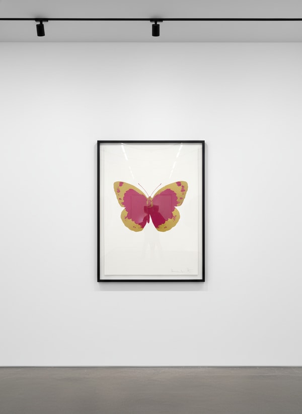 Damien Hirst - Souls II (Fuchsia Pink/Oriental Gold/ Blind Impression), 2010, Two color foil block print