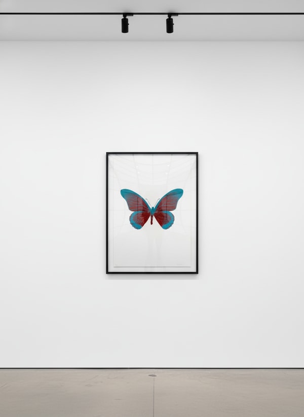 Damien Hirst - Souls IV (Chili Red, Topaz), 2010, Two color foil block print