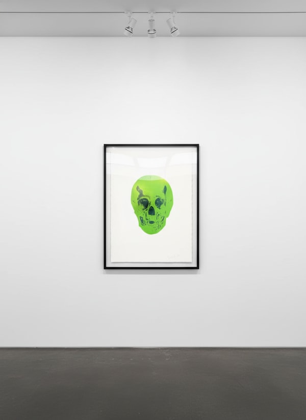 Damien Hirst - The Dead (Lime green/ racing green), 2009, Two colour foil blocks on arches paper