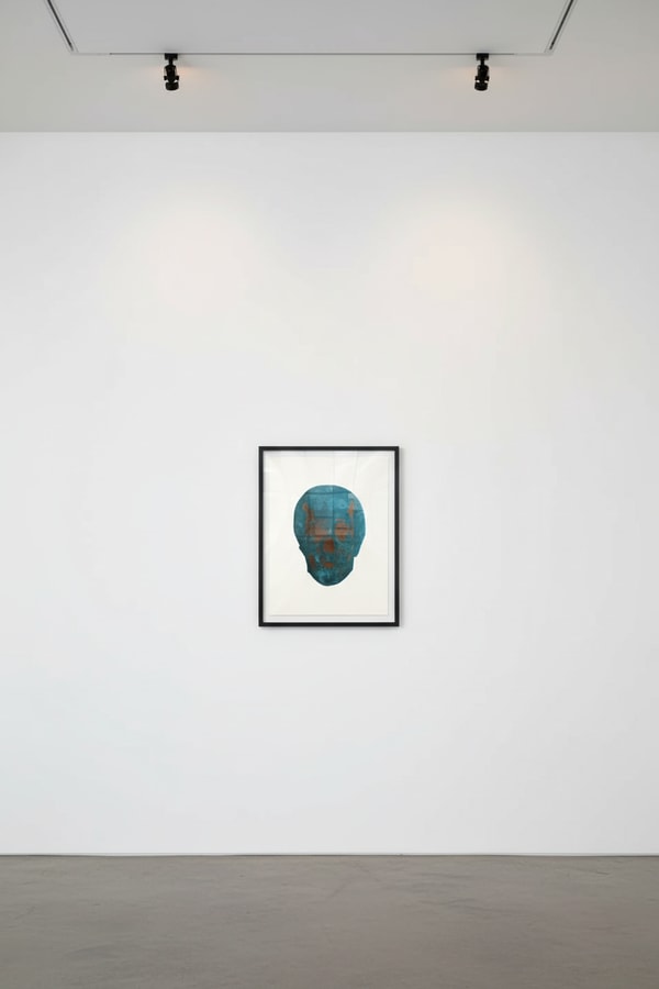 Damien Hirst - The Dead (Turquoise/Panama Copper Skull), 2009, Two colour foil blocks on arches paper