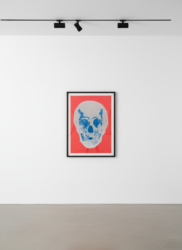 Damien Hirst - Till Death Do Us Part (Coral red/silver gloss/ true blue), 2012, Silkscreen
