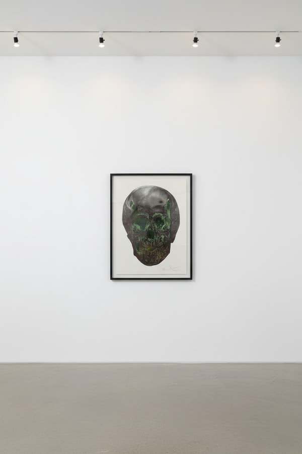 Damien Hirst - Till Death Do Us Part (dove grey/gunmetal/leaf green), 2012, Silkscreen