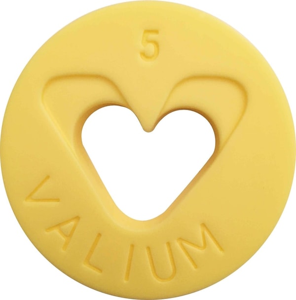 Damien Hirst - Valium 5MG Roche (Yellow), 2014, Polyurethane resin with ink pigment