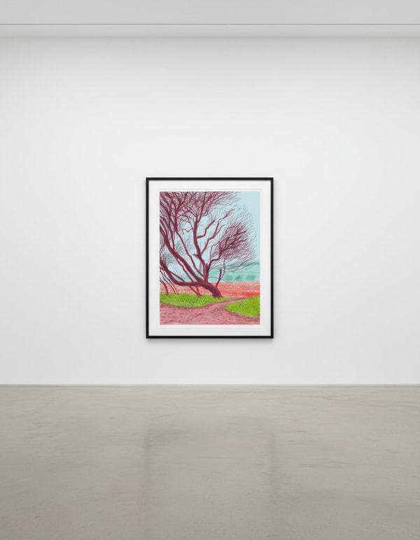 David Hockney - 18th March , from The Arrival of Spring in Woldgate , East Yorkshire , in 2011, 2011, iPad drawing in colo...