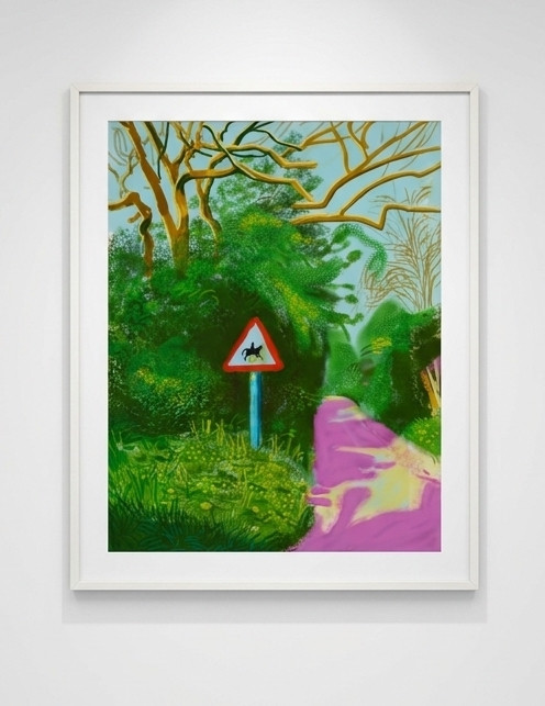 David Hockney - 5th May  The Arrival of Spring in Woldgate, East Yorkshire in 2011, 2011, iPad drawing printed on paper